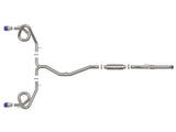 Takeda 2-1/2 Inch to 3 Inch 304 Stainless Steel Cat-Back Exhaust w/ Blue Flame Tip Honda Civic Si 22-26 L4-1.5L (t) aFe Power