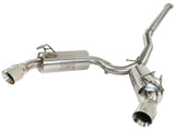 Takeda 3 Inch to 2-1/2 Inch 304 Stainless Steel Cat-Back Exhaust w/ Polished Tips Mitsubishi Lancer Evo X 08-15 L4-2.0L (t) aFe Power