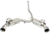 Takeda 3 Inch to 2-1/2 Inch 304 Stainless Steel Cat-Back Exhaust w/ Polished Tips Mitsubishi Lancer Evo X 08-15 L4-2.0L (t) aFe Power
