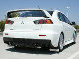 Takeda 3 Inch to 2-1/2 Inch 304 Stainless Steel Cat-Back Exhaust w/ Polished Tips Mitsubishi Lancer Evo X 08-15 L4-2.0L (t) aFe Power