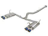 Takeda 3 Inch to 2-1/4 Inch 304 Stainless Steel Cat-Back Exhaust w/ Blue Flame Tip Subaru Wrx/STi 15-21 H4-2.0/2.5L (t) Straight Cut aFe Power