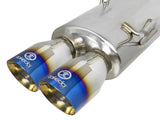 Takeda 3 Inch to 2-1/4 Inch 304 Stainless Steel Cat-Back Exhaust w/ Blue Flame Tip Subaru Wrx/STi 15-21 H4-2.0/2.5L (t) Straight Cut aFe Power