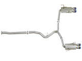 Takeda 3 Inch to 2-1/4 Inch 304 Stainless Steel Cat-Back Exhaust w/ Blue Flame Tip Subaru Wrx/STi 15-21 H4-2.0/2.5L (t) Straight Cut aFe Power