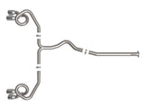 Takeda 3 Inch to 2-1/2 Inch 304 Stainless Steel Cat-Back Exhaust System w/Polish Tip Subaru Wrx 22-26 H4-2.4L (t) aFe Power