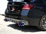 Takeda 3 Inch to 2-1/4 Inch 304 Stainless Steel Cat-Back Exhaust w/ Blue Flame Tip Subaru Wrx/STi 15-21 H4-2.0/2.5L (t) Slant Cut aFe Power
