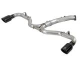 Takeda 3 Inch to 2-1/2 Inch 304 Stainless Steel Axle-Back Exhaust w/ Black Tip Hyundai Elantra GT 18-20 L4-1.6L (t) aFe Power