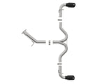 Takeda 3 Inch to 2-1/2 Inch 304 Stainless Steel Axle-Back Exhaust w/ Black Tip Hyundai Elantra GT 18-20 L4-1.6L (t) aFe Power