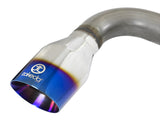 Takeda 3 Inch to 2-1/2 Inch 304 Stainless Steel Axle-Back Exhaust w/ Blue Flame Tip Hyundai Elantra GT 18-20 L4-1.6L (t) aFe Power