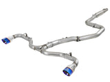 Takeda 3 Inch to 2-1/2 Inch 304 Stainless Steel Cat-Back Exhaust w/ Blue Flame Tip Hyundai Elantra GT 18-20 L4-1.6L (t) aFe Power