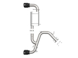 Takeda 3 Inch 304 Stainless Steel Axle-Back Exhaust System w/ Black Tips Hyundai Veloster N 19-20 L4-2.0L (t) aFe Power