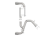 Takeda 3 Inch 304 Stainless Steel Axle-Back Exhaust System w/ Polished Tips Hyundai Veloster N 19-20 L4-2.0L (t) aFe Power