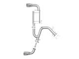 Takeda-St 3 Inch 304 Stainless Steel Axle-Back Exhaust System w/ Polished Tips Hyundai Veloster N 19-20 L4-2.0L (t) aFe Power