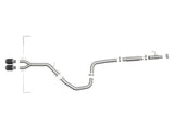 Takeda 3 Inch to 2-1/2 Inch 304 Stainless Steel Cat-Back Exhaust Carbon Fiber Tip Hyundai Veloster 19-21 L4-1.6L (t) aFe Power