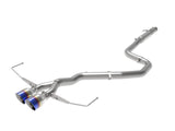 Takeda 3 Inch to 2-1/2 Inch 304 Stainless Steel Cat-Back Exhaust w/ Blue Flame Tip Hyundai Veloster 19-21 L4-1.6L (t) aFe Power