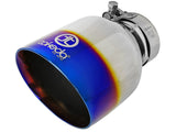 Takeda 3 Inch to 2-1/2 Inch 304 Stainless Steel Cat-Back Exhaust w/ Blue Flame Tip Hyundai Veloster 19-21 L4-1.6L (t) aFe Power