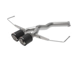 Takeda 3 Inch to 2-1/2 Inch 304 Stainless Steel Axle-Back Exhaust Carbon Fiber Tip Hyundai Veloster 19-21 L4-1.6L (t) aFe Power