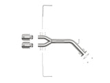 Takeda 3 Inch to 2-1/2 Inch 304 Stainless Steel Axle-Back Exhaust w/ Polished Tip Hyundai Veloster 19-21 L4-1.6L (t) aFe Power