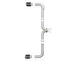 Takeda 2-1/2 Inch 304 Stainless Steel Axle-Back Exhaust System w/ Carbon Fiber Tip Mazda 3 Hatchback 14-18 L4-2.0/2.5L aFe Power