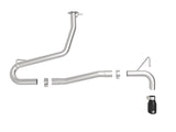 Takeda 2-1/2 Inch 304 Stainless Steel Axle-Back Exhaust w/o Muffler Black Tips Hyundai Kona 18-23 L4-1.6L (t) aFe Power