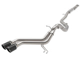 Takeda 2-1/2 Inch to 3 Inch 304 Stainless Steel Cat-Back Exhaust w/ Carbon Fiber Tip Hyundai Veloster 13-17 L4-1.6L (t) aFe Power