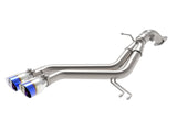 Takeda 3 Inch to 2-1/2 Inch 304 Stainless Steel Axle-Back Exhaust w/ Blue Flame Tip Hyundai Veloster 13-17 L4-1.6L (t) aFe Power
