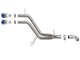 Takeda 3 Inch to 2-1/2 Inch 304 Stainless Steel Axle-Back Exhaust w/ Blue Flame Tip Hyundai Veloster 13-17 L4-1.6L (t) aFe Power