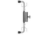 Takeda 2-1/2 Inch 304 Stainless Steel Axle-Back Exhaust System w/ Black Tip Mazda Cx-5 17-25 L4-2.5/2.5L (t) aFe Power