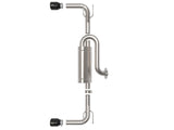 Takeda 3 Inch to 2-1/2 Inch 304 Stainless Steel Axle-Back Exhaust w/ Black Tip Mazda 3 Hatchback 19-26 L4-2.5L/2.5L (t) aFe Power