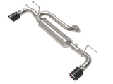 Takeda 3 Inch to 2-1/2 Inch 304 Stainless Steel Axle-Back Exhaust Carbon Fiber Tip Mazda 3 Hatchback 19-26 L4-2.5L/2.5L (t) aFe Power