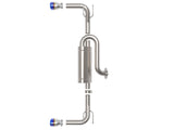 Takeda 3 Inch to 2-1/2 Inch 304 Stainless Steel Axle-Back Exhaust w/ Blue Flame Tip Mazda 3 Hatchback 19-26 L4-2.5L/2.5L (t) aFe Power