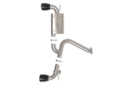 Takeda 3 Inch 304 Stainless Steel Axle-Back Exhaust w/ Black Tips Hyundai Kona N 22-23 L4-2.0L (t) aFe Power