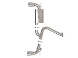 Takeda 3 Inch 304 Stainless Steel Axle-Back Exhaust w/ Polished Tips Hyundai Kona N 22-23 L4-2.0L (t) aFe Power