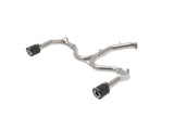 Takeda 3 Inch to 2-1/2 Inch 304 Stainless Steel Axle-Back Exhaust Carbon Fiber Tip Kia Forte GT 20-21 L4-1.6L (t) aFe Power