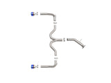Takeda 3 Inch to 2-1/2 Inch 304 Stainless Steel Cat-Back Exhaust w/ Blue Flame Tip Kia Forte GT 20-21 L4-1.6L (t) aFe Power