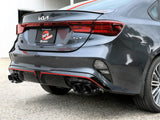 Takeda 3 Inch to 2-1/2 Inch 304 Stainless Steel Axle-Back Exhaust w/ Black Tips Kia Forte GT 22-24 L4-1.6L (t) aFe Power