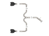 Takeda 3 Inch to 2-1/2 Inch 304 Stainless Steel Axle-Back Exhaust Carbon Fiber Tips Kia Forte GT 22-24 L4-1.6L (t) aFe Power