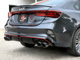 Takeda 3 Inch to 2-1/2 Inch 304 Stainless Steel Axle-Back Exhaust Carbon Fiber Tips Kia Forte GT 22-24 L4-1.6L (t) aFe Power