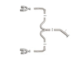 Takeda 3 Inch to 2-1/2 Inch 304 Stainless Steel Axle-Back Exhaust w/ Polished Tips Kia Forte GT 22-24 L4-1.6L (t) aFe Power