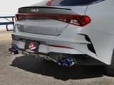 Takeda 3 Inch to 2-1/2 Inch 304 Stainless Steel Axle-Back Exhaust w/ Blue Flame Tip Kia K5 GT 21-24 L4-2.5L (t) aFe Power