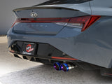 Takeda 3 Inch 304 Stainless Steel Axle-Back Exhaust w/ Blue Flame Tips Hyundai Elantra N Line 21-26 L4-1.6L (t) aFe Power