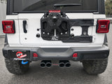 Rebel Series 2-1/2 Inch 304 Stainless Steel Cat-Back Exhaust System w/ Black Tip Jeep Wrangler (Jl) 18-26 V6-3.6L Rear center aFe Power