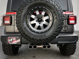 Rebel Series 2-1/2 Inch 304 Stainless Steel Cat-Back Exhaust w/ Polished Tip Jeep Wrangler (Jl) 18-26 V6-3.6L Rear center aFe Power