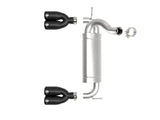 Vulcan Series 2-1/2 Inch 304 Stainless Steel Axle-Back Exhaust System Black Jeep Wrangler (JK) 07-18 V6-3.6L/3.8L aFe Power