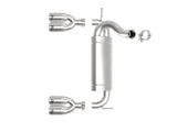 Vulcan Series 2-1/2 Inch 304 Stainless Steel Axle-Back Exhaust System Polished Jeep Wrangler (JK) 07-18 V6-3.6/3.8L aFe Power