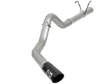 Large Bore-HD 4 Inch 409 Stainless Steel Dpf-Back Exhaust System w/ Black Tip Dodge Diesel Trucks 07.5-12 L6-6.7L (td) aFe Power