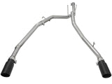 Large Bore-HD 2-1/2 Inch 409 Stainless Steel Dpf-Back Exhaust System w/Black Tip Ram 1500 EcoDiesel 14-19 V6-3.0L (td) aFe Power