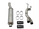 Rebel Series 3-1/2 Inch Stainless Steel Cat-Back Exhaust System w/Black Tip Ram 2500/3500 14-18 V8-6.4L Hemi aFe Power