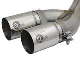 Rebel Series 3-1/2 Inch Stainless Steel Cat-Back Exhaust System w/Polish Tip Ram 2500/3500 14-18 V8-6.4L Hemi aFe Power