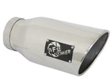 Large Bore-HD 5 Inch 409 Stainless Steel Dpf-Back Exhaust System w/Polished Tip Ram Diesel Trucks 19-26 L6-6.7L (td) Slant Cut aFe Power
