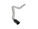 Large Bore-HD 5 Inch 409 Stainless Steel Dpf-Back Exhaust System w/Black Tip Ram Diesel Trucks 19-26 L6-6.7L (td) Slash Cut aFe Power